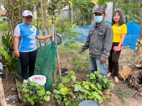 3 กุมภาพันธ์ 2566 ลงพื้นติดตามถังขยะเปียก หมู่ที่ 1 บ้านทุ่งวัง